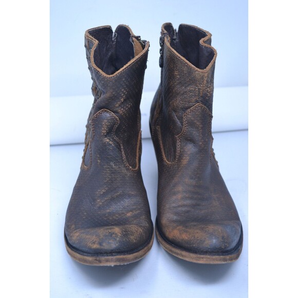 Liberty Black Womens Studded Leather Ankle Boots Size 10 LB-71232 vintage canela - Picture 4 of 16